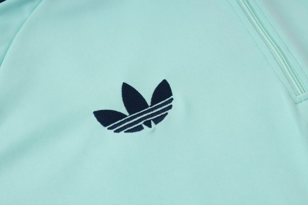 2026 Germany Light green Long-sleeved half-pull training kit