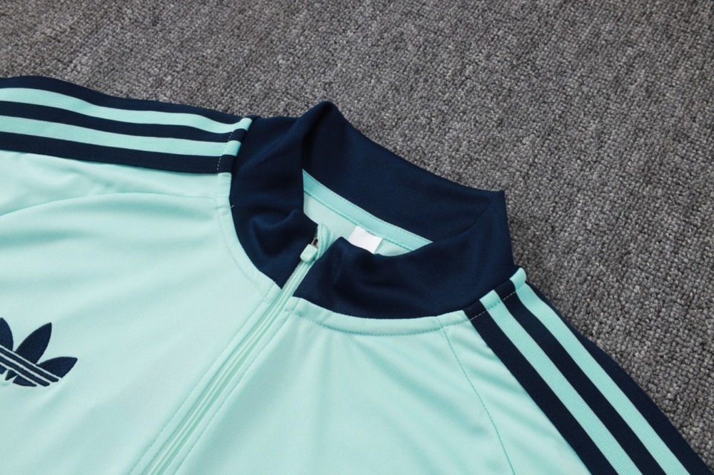 2026 Germany Light green Long-sleeved half-pull training kit