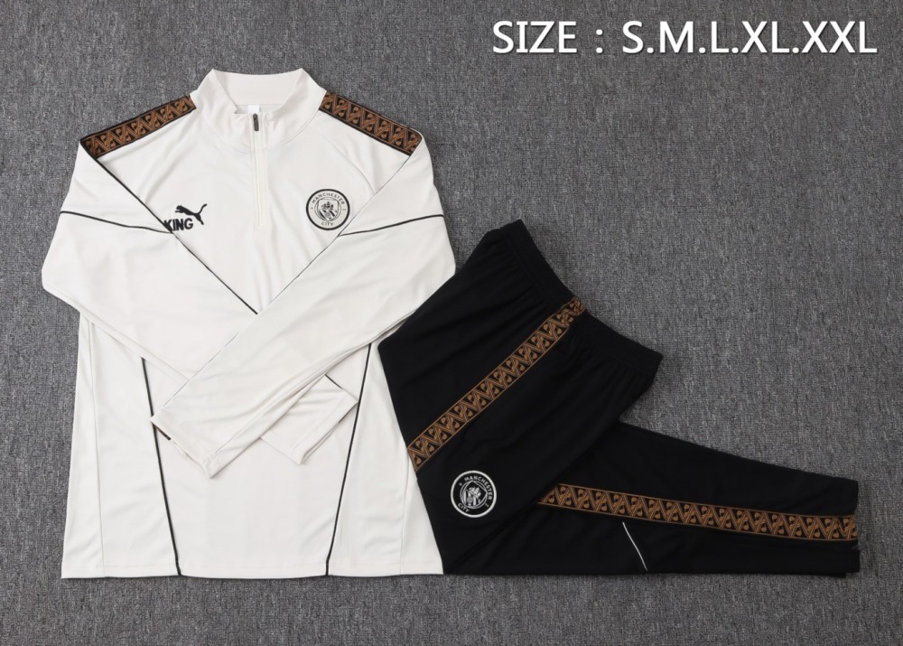 2026 Manchester City Beige Long-sleeved half-pull training kit