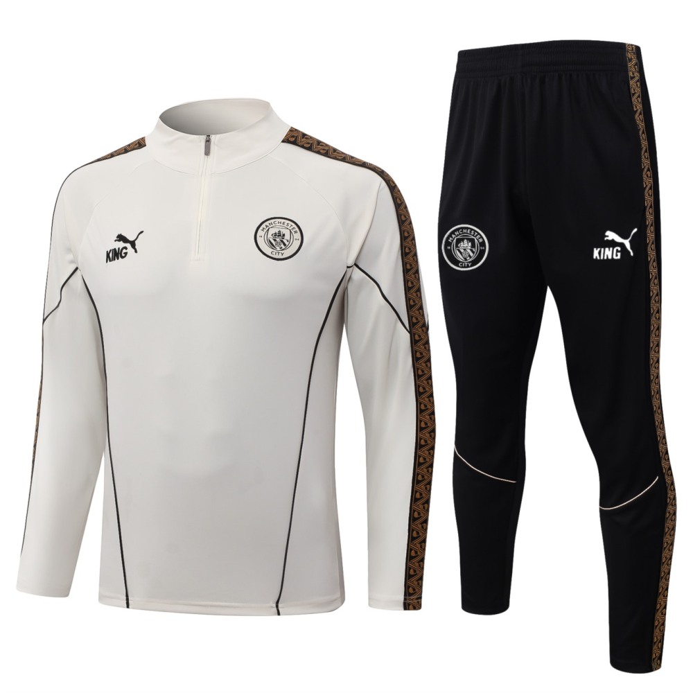 2026 Manchester City Beige Long-sleeved half-pull training kit