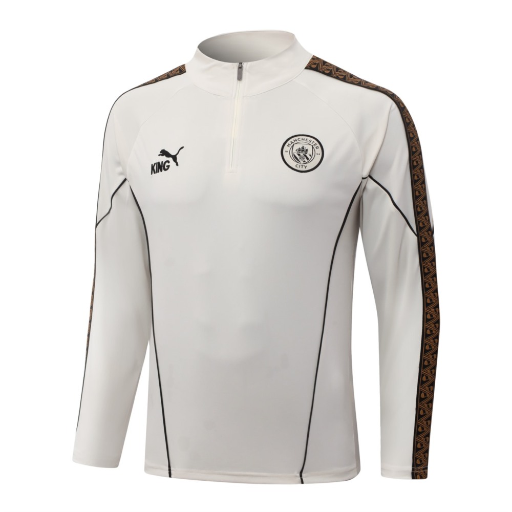 2026 Manchester City Beige Long-sleeved half-pull training kit