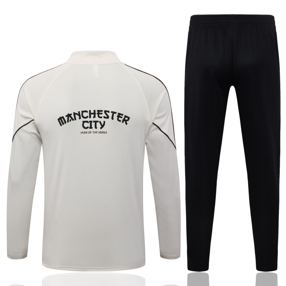 2026 Manchester City Beige Long-sleeved half-pull training kit