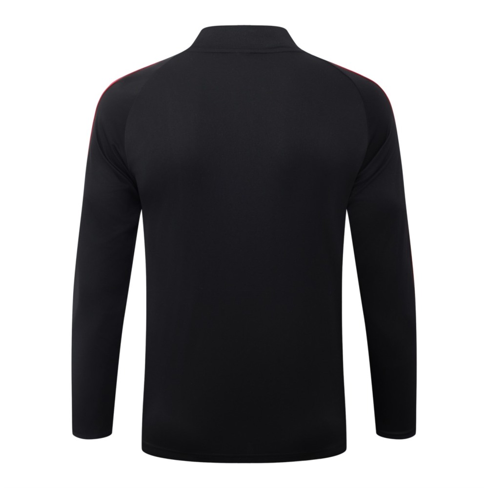 2026 Manchester United Black Long-sleeved half-pull training kit