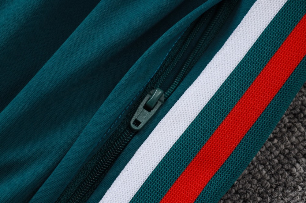 2026 Mexico Dark green Long-sleeved half-pull training kit
