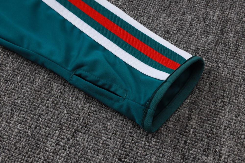 2026 Mexico Dark green Long-sleeved half-pull training kit