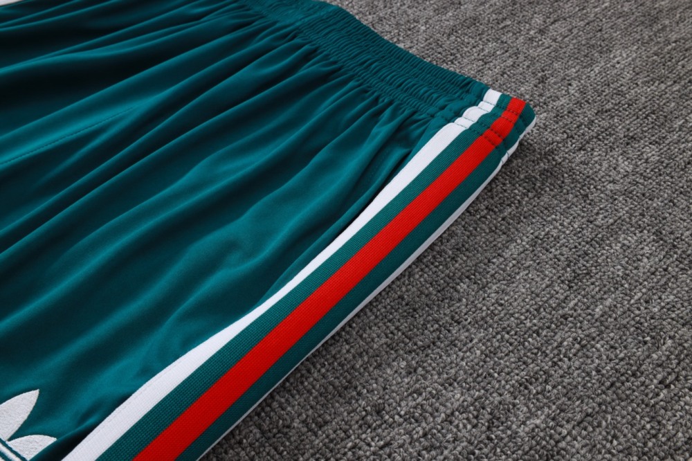 2026 Mexico Dark green Long-sleeved half-pull training kit