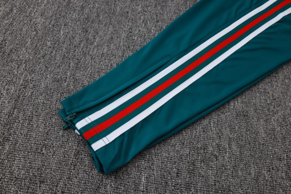 2026 Mexico Dark green Long-sleeved half-pull training kit