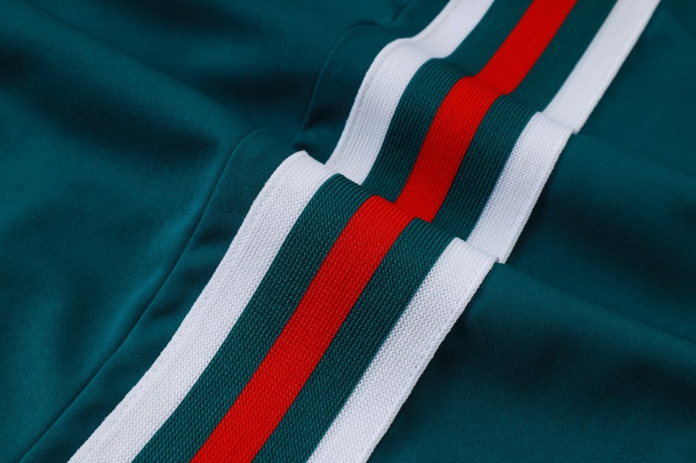 2026 Mexico Dark green Long-sleeved half-pull training kit