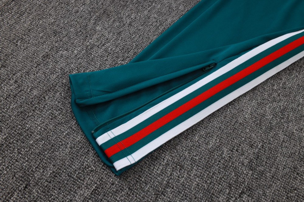 2026 Mexico Dark green Long-sleeved half-pull training kit