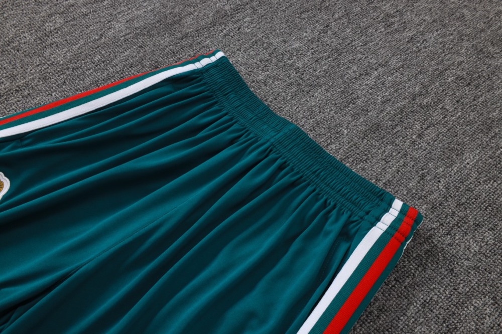 2026 Mexico Dark green Long-sleeved half-pull training kit