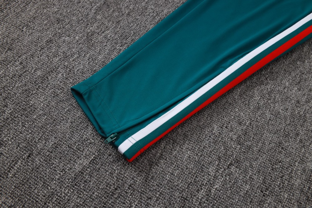 2026 Mexico Dark green Long-sleeved half-pull training kit