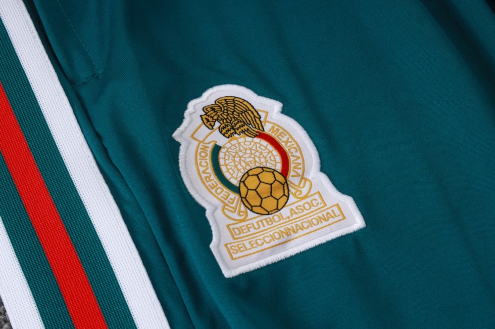 2026 Mexico Dark green Long-sleeved half-pull training kit