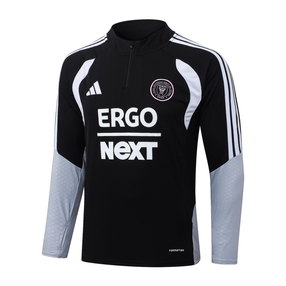 2026 Miami Black Long-sleeved half-pull training kit