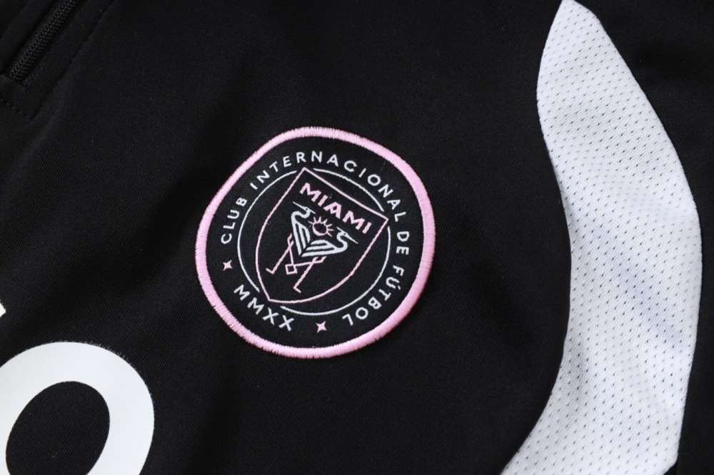 2026 Miami Black Long-sleeved half-pull training kit