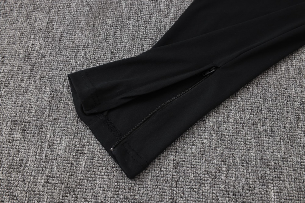 2026 Netherlands Black Long-sleeved half-pull training kit