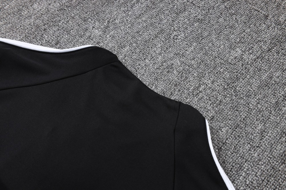 2026 Paris Black Long-sleeved half-pull training kit