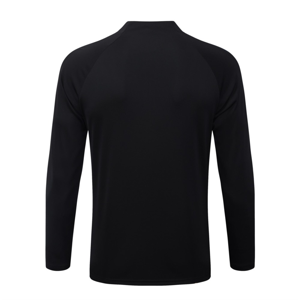 2026 Paris Black Long-sleeved half-pull training kit