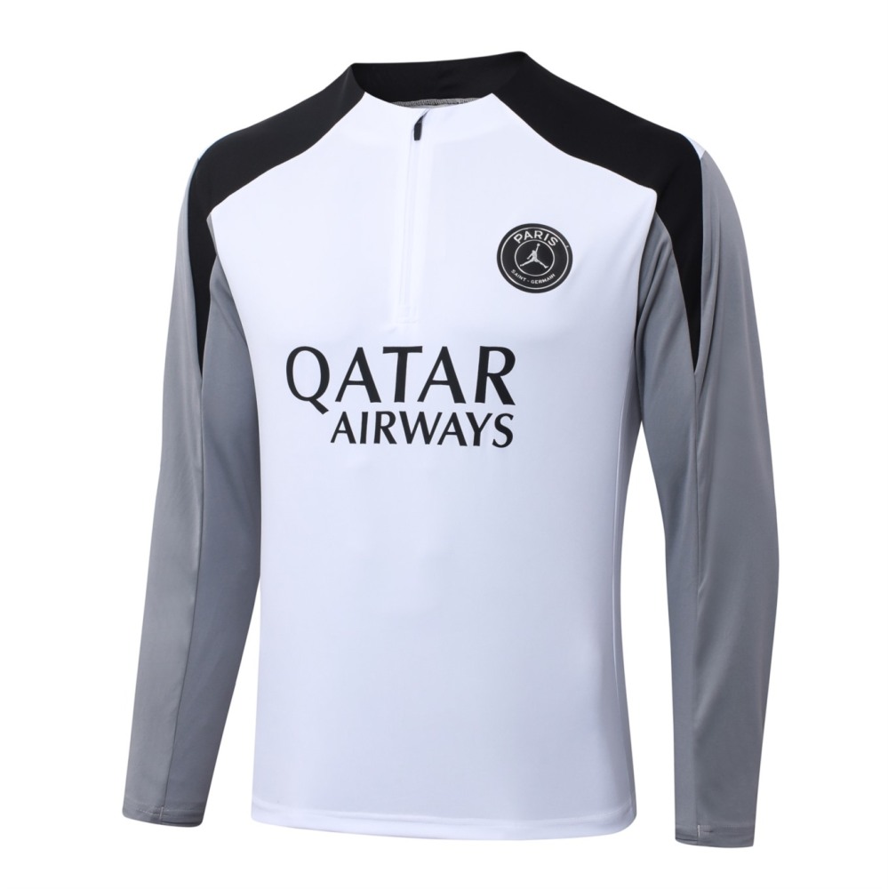 2026 Paris Off-white Long-sleeved half-pull training kit