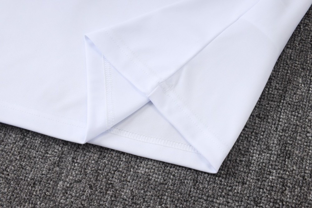 2026 Paris White Long-sleeved half-pull training kit