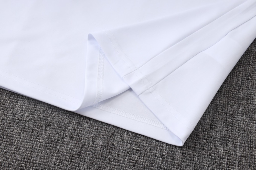 2026 Paris White Long-sleeved half-pull training kit