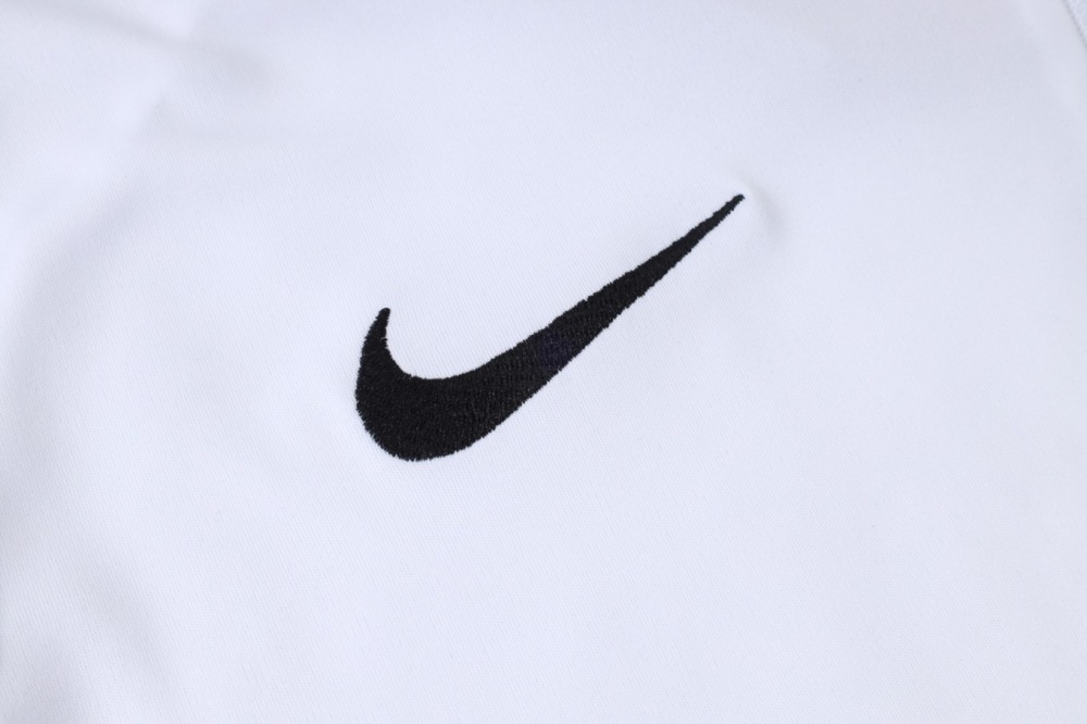 2026 Paris White Long-sleeved half-pull training kit