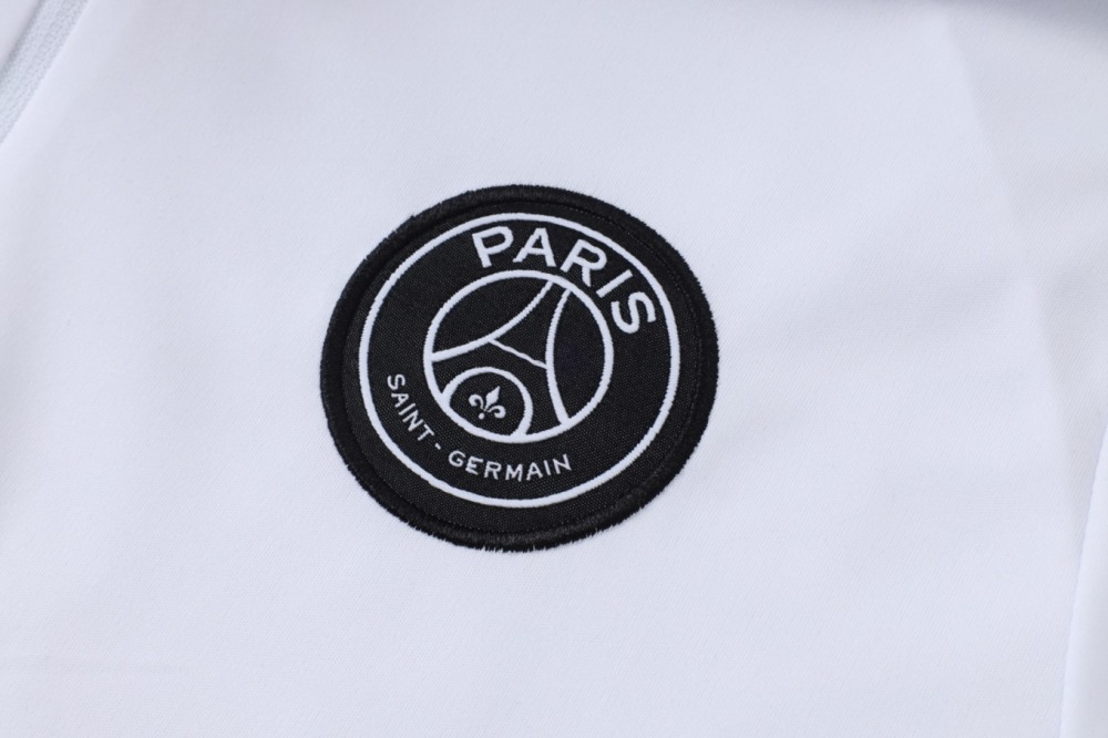 2026 Paris White Long-sleeved half-pull training kit
