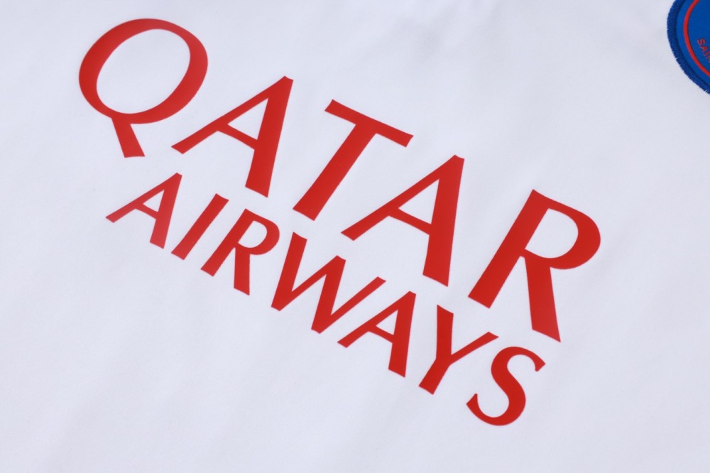 2026 Paris White Long-sleeved half-pull training kit