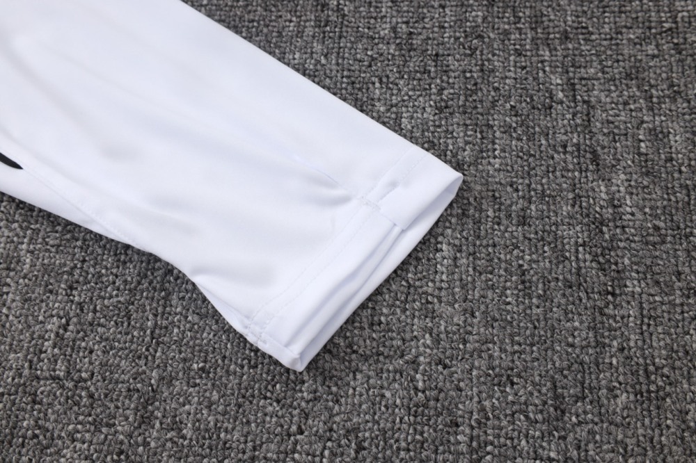 2026 Paris White Long-sleeved half-pull training kit