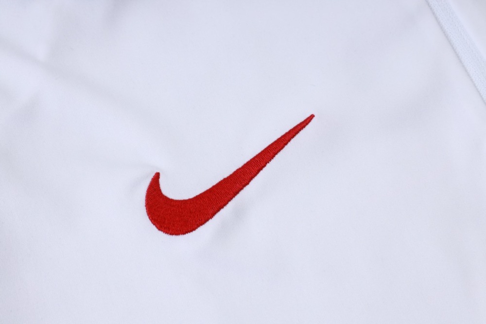 2026 Paris White Long-sleeved half-pull training kit
