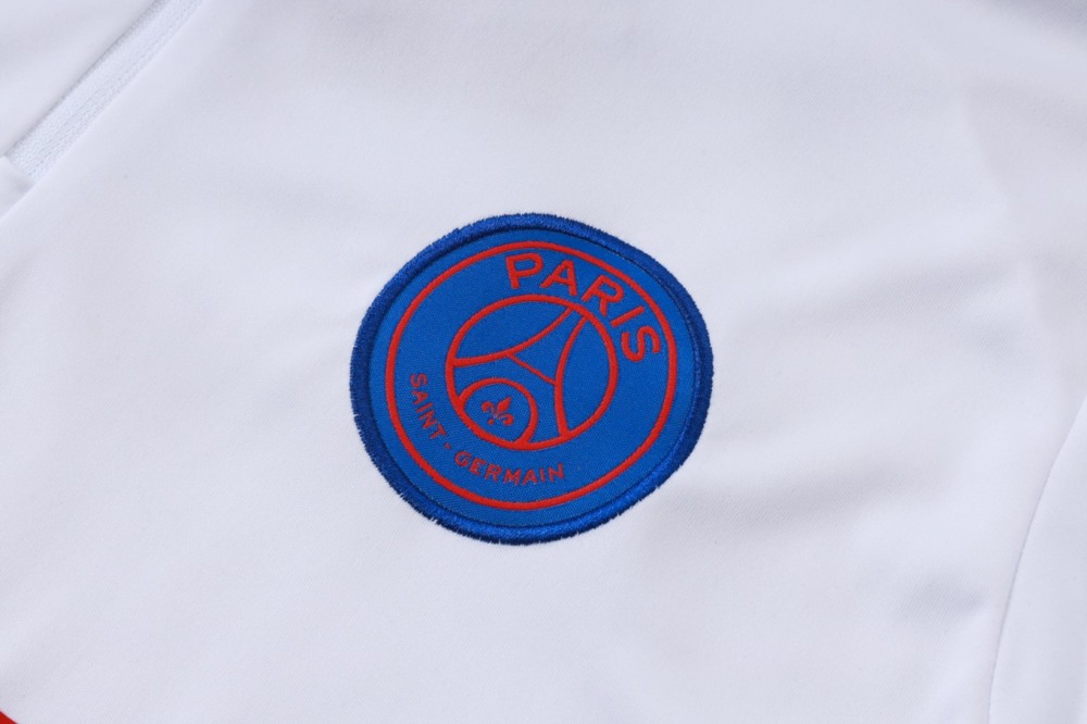 2026 Paris White Long-sleeved half-pull training kit