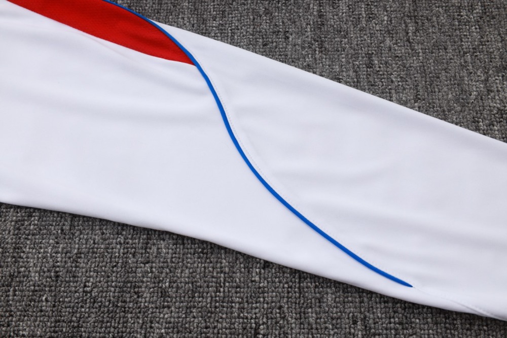 2026 Paris White Long-sleeved half-pull training kit