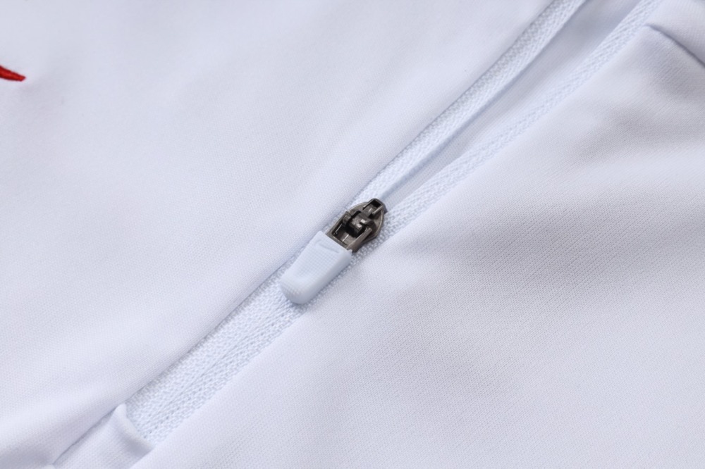 2026 Paris White Long-sleeved half-pull training kit