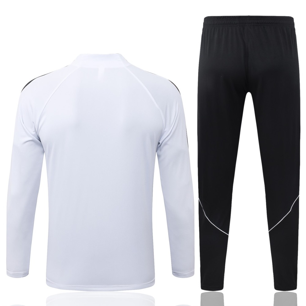 2026 Paris White Long-sleeved half-pull training kit
