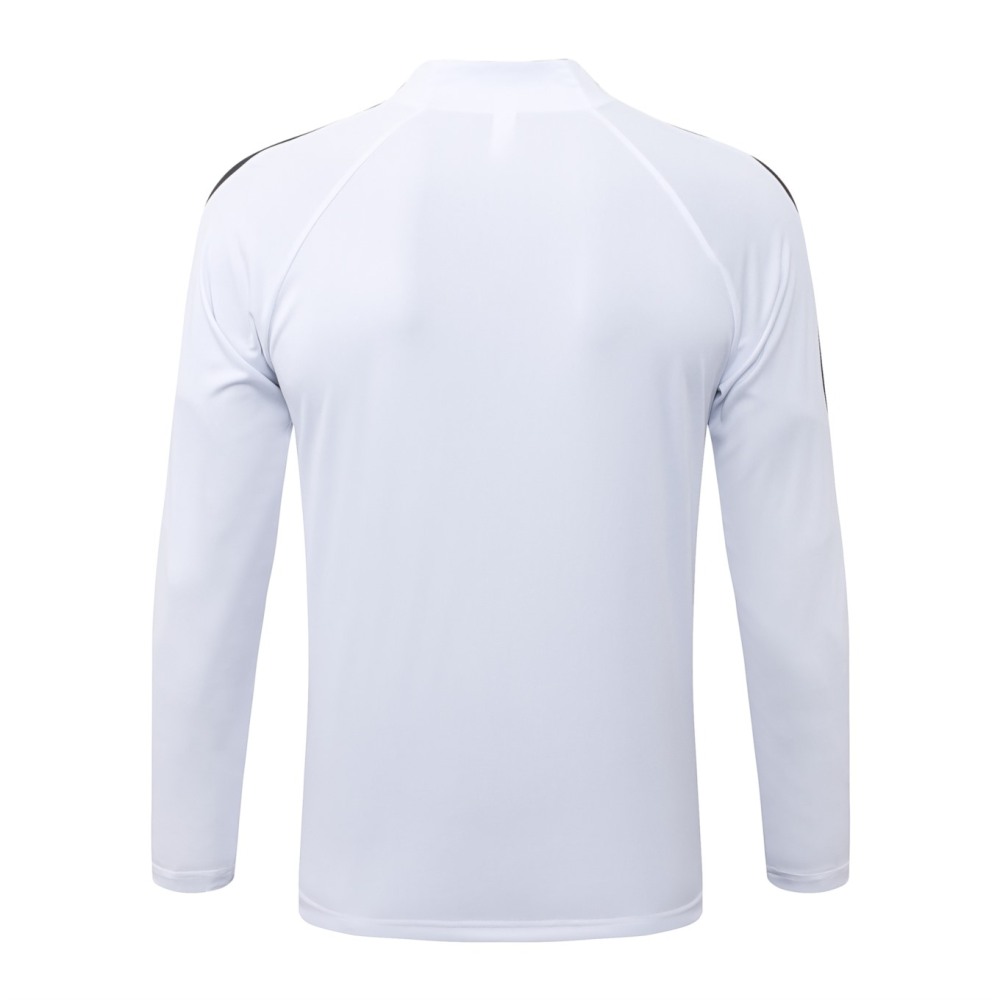 2026 Paris White Long-sleeved half-pull training kit