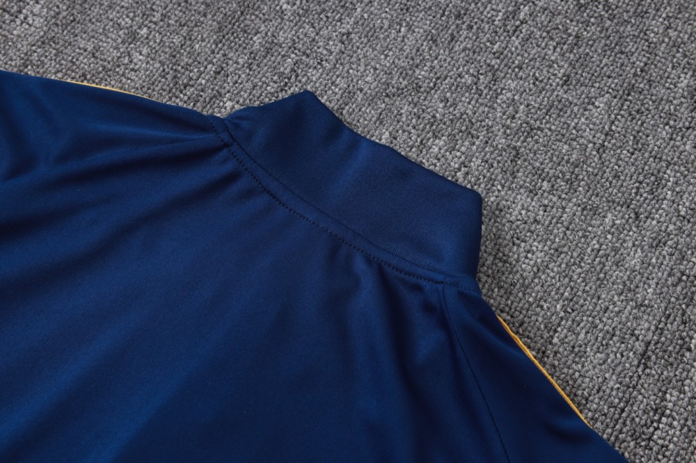 2026 Real Madrid Dark Royal Blue Long-sleeved half-pull training kit