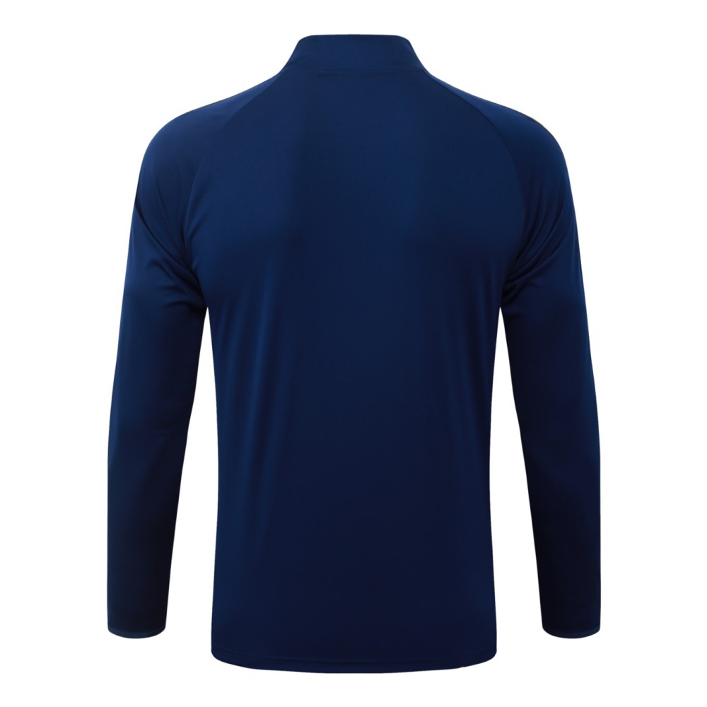 2026 Real Madrid Dark Royal Blue Long-sleeved half-pull training kit