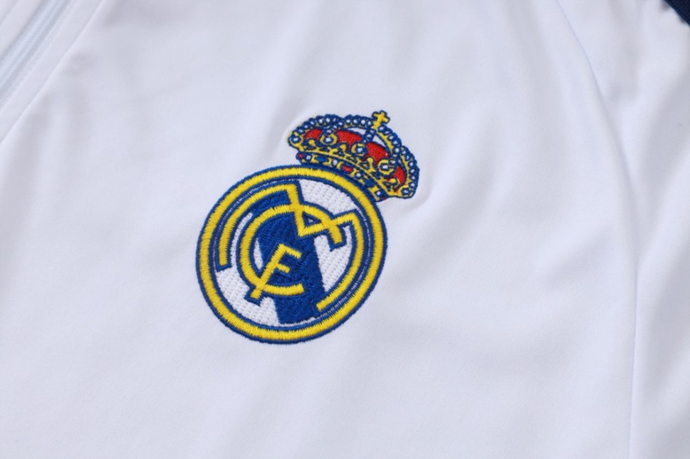 2026 Real Madrid White Long-sleeved half-pull training kit