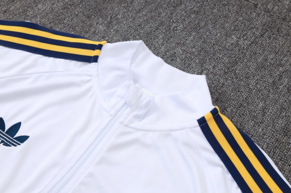 2026 Real Madrid White Long-sleeved half-pull training kit