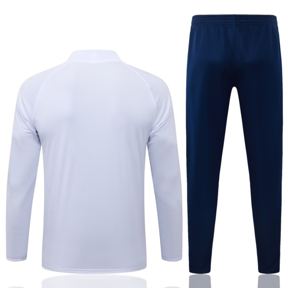 2026 Real Madrid White Long-sleeved half-pull training kit