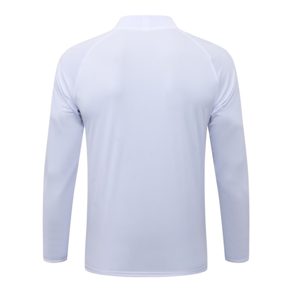 2026 Real Madrid White Long-sleeved half-pull training kit