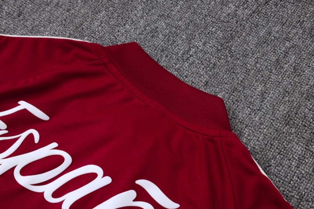 2026 Spain Maroon Long-sleeved half-pull training kit