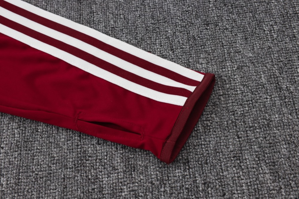 2026 Spain Maroon Long-sleeved half-pull training kit