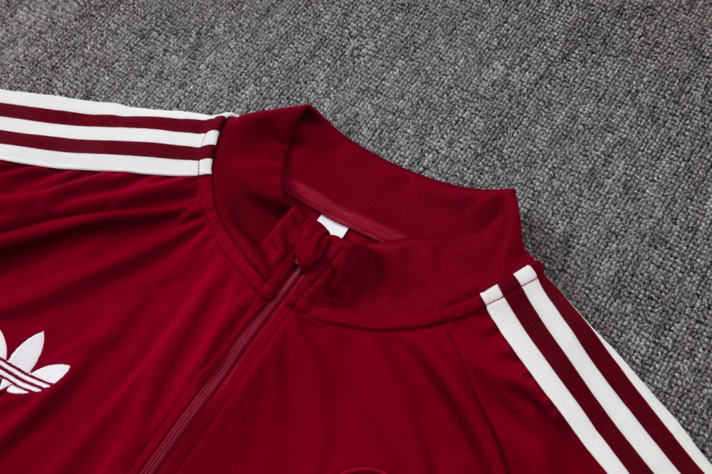 2026 Spain Maroon Long-sleeved half-pull training kit