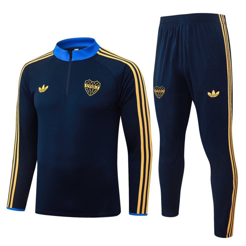 2026 Boca Royal blue Long-sleeved half-pull training kit