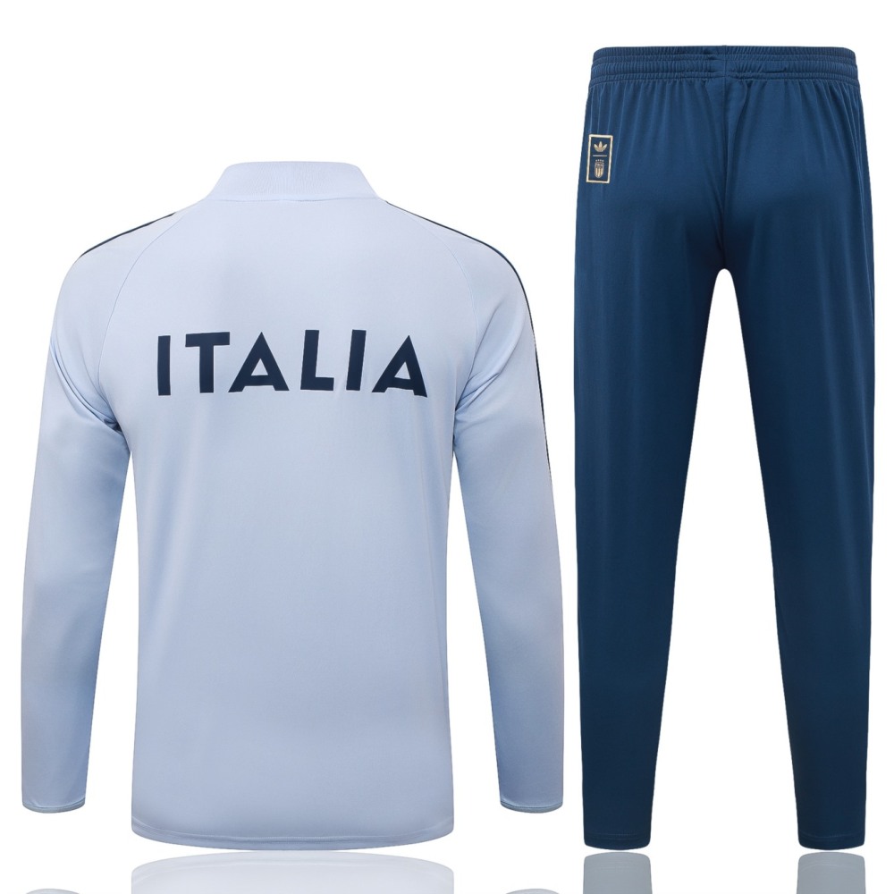2026 Italy Light blue Long-sleeved half-pull training kit