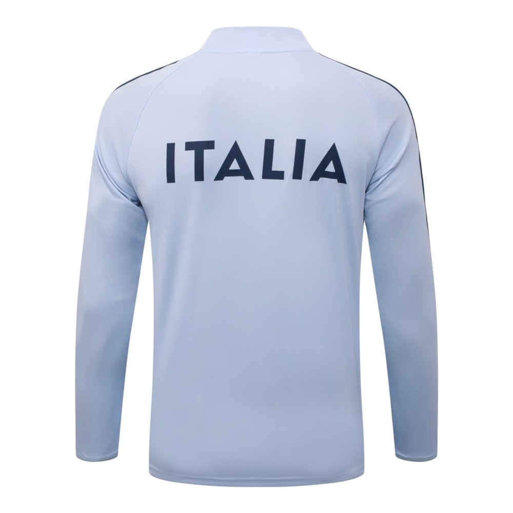 2026 Italy Light blue Long-sleeved half-pull training kit