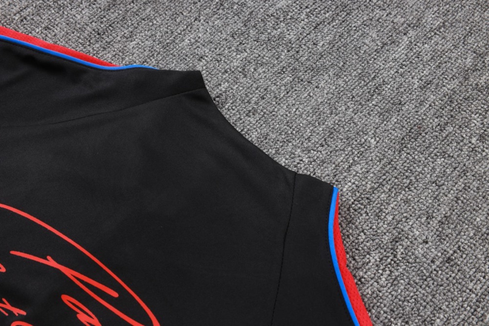 2026 Paris Black Long-sleeved half-pull training kit