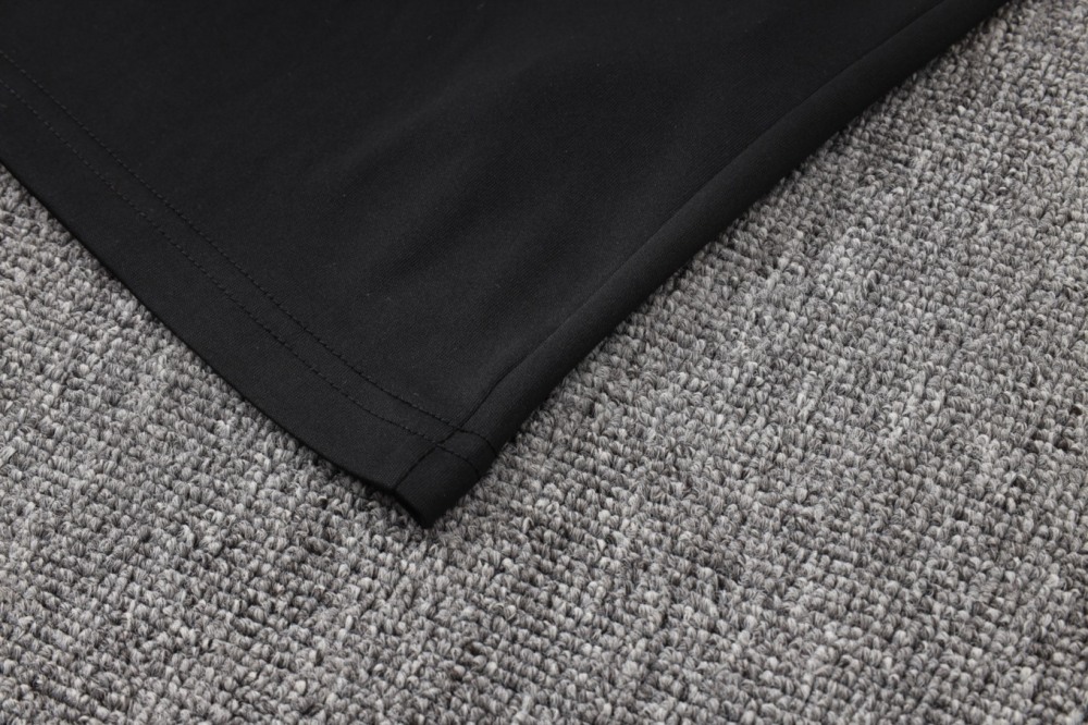 2026 Paris Black Long-sleeved half-pull training kit