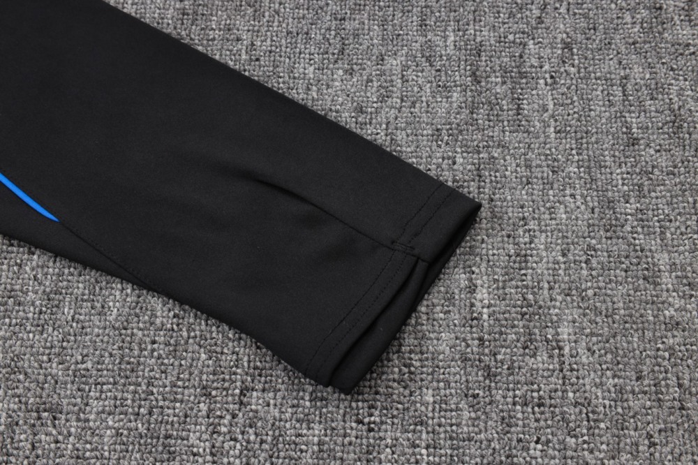 2026 Paris Black Long-sleeved half-pull training kit