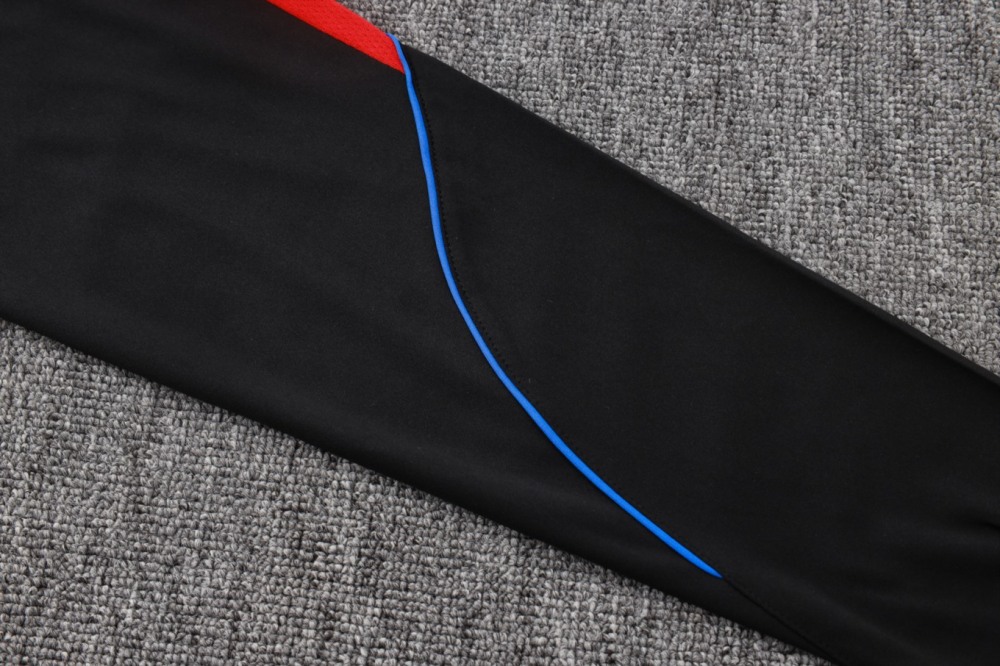 2026 Paris Black Long-sleeved half-pull training kit